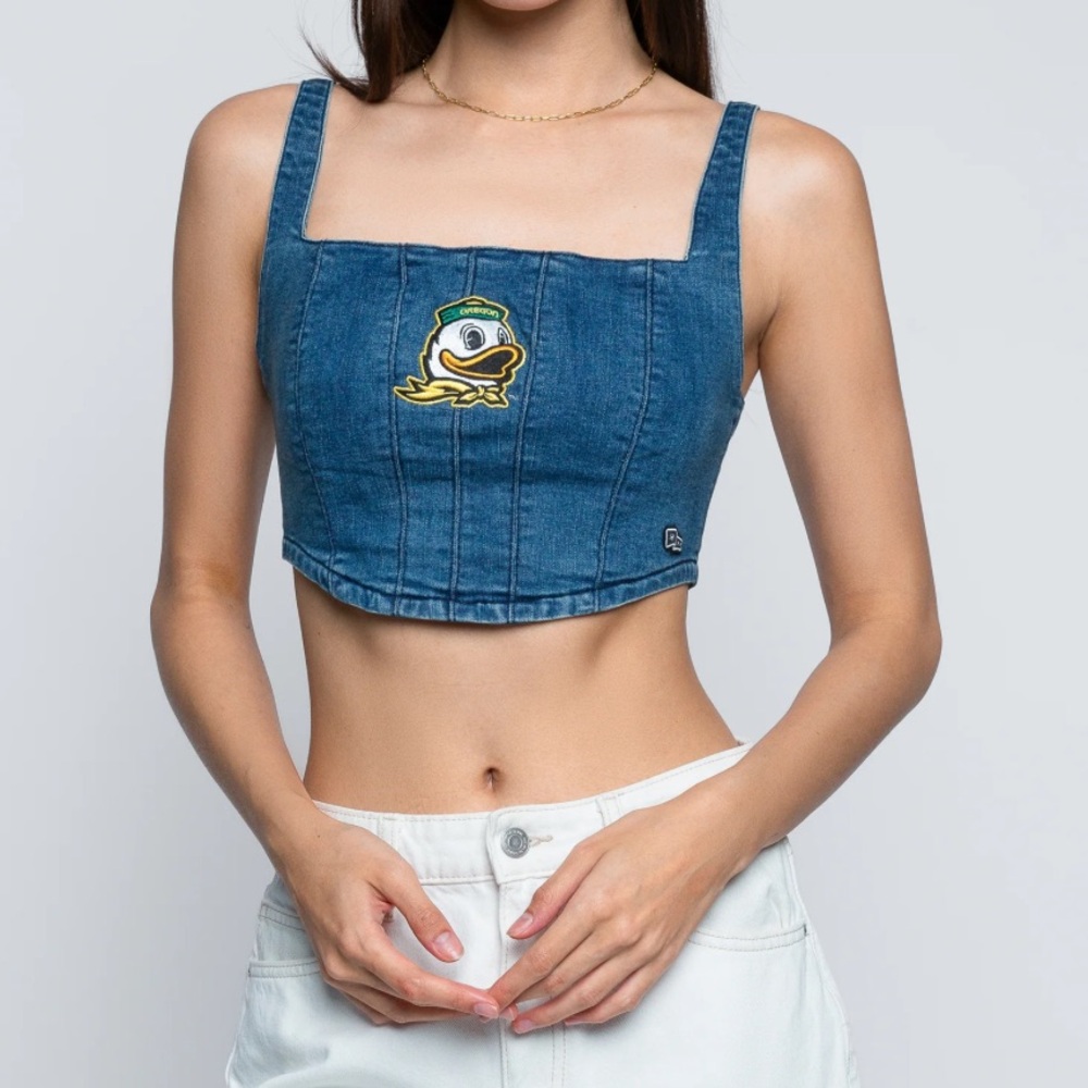 NWT Hype and Vice University of Oregon denim corset